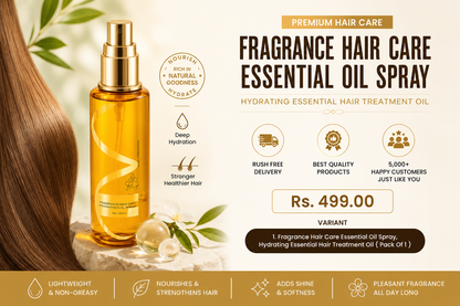 Fragrance Hair Care Essential Oil Spray, Hydrating Essential Hair Treatment Oil ( Pack Of 1 )