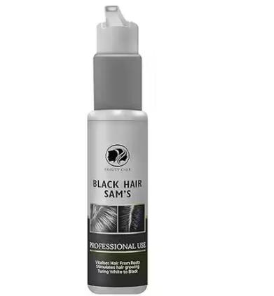 Get back your natural black beard & hair without dye, chemicals, or damage Black Hair | Sam's Serum for Men & Women | Helps Turn White Hair to Black (75 ml)